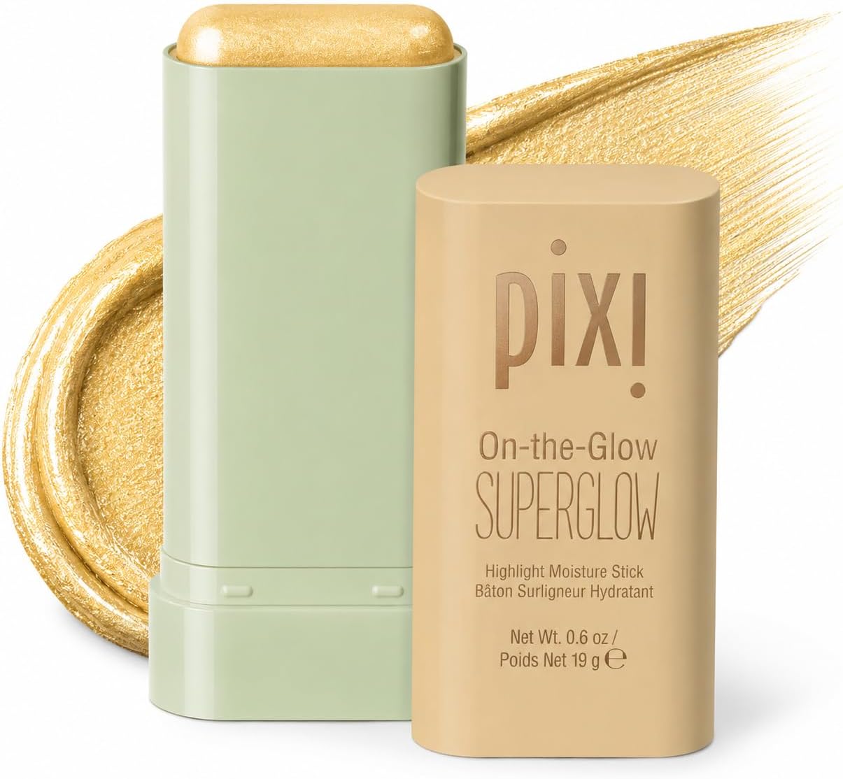 Pixi On-the-Glow SuperGlow highlighter front view packaging
