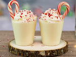 Six individual boxes of Muchai Innovations holiday candy canes showing full size assorted flavors.