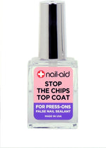 Nail-Aid clear false nail protector product label close-up