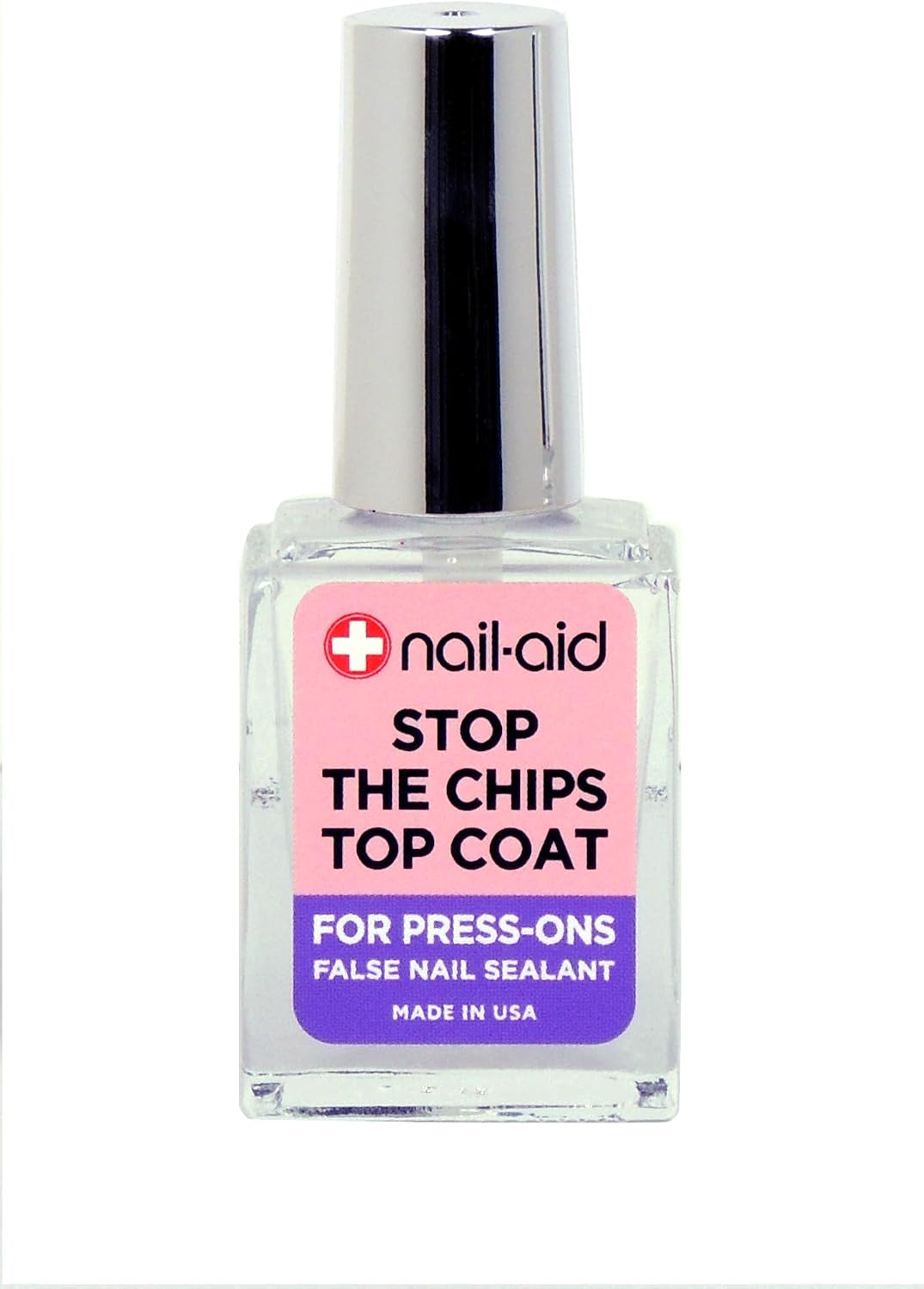 Nail-Aid clear false nail protector product label close-up