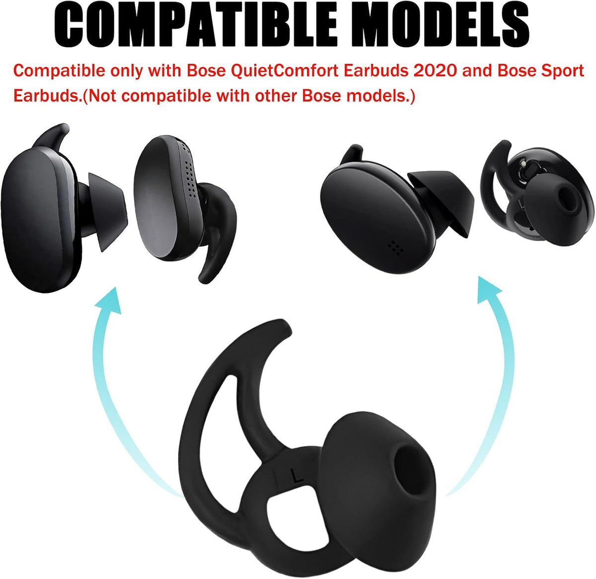 WKYMY replacement ear tips showing small medium and large sizes