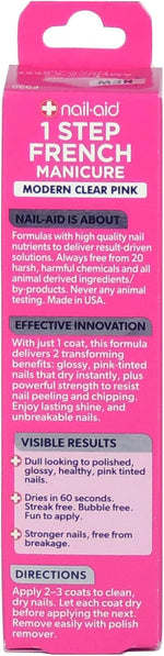 Nail-Aid sheer pink tint polish packaging and label details