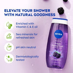 Nivea body wash cap and dispenser mechanism close up