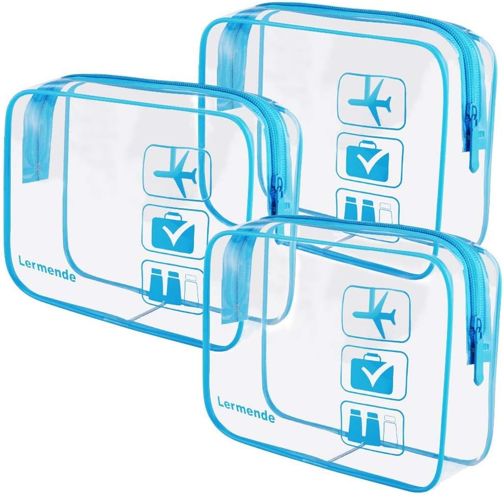 Lermende Clear Toiletry Bag TSA Approved Quart Size Travel Carry On - 2Pcs - Image 11