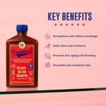 Side profile of Lola From Rio Rapunzel Rejuvenating Shampoo bottle