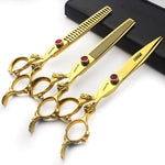 7" 7.5" 8"9" Professional Hairdressing Scissors Barber Salon Hair Cutting Dragon Shears (Large). (7 inch-A) - Image 12