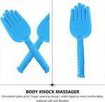 EXCEART blue silicone body clapper texture detail