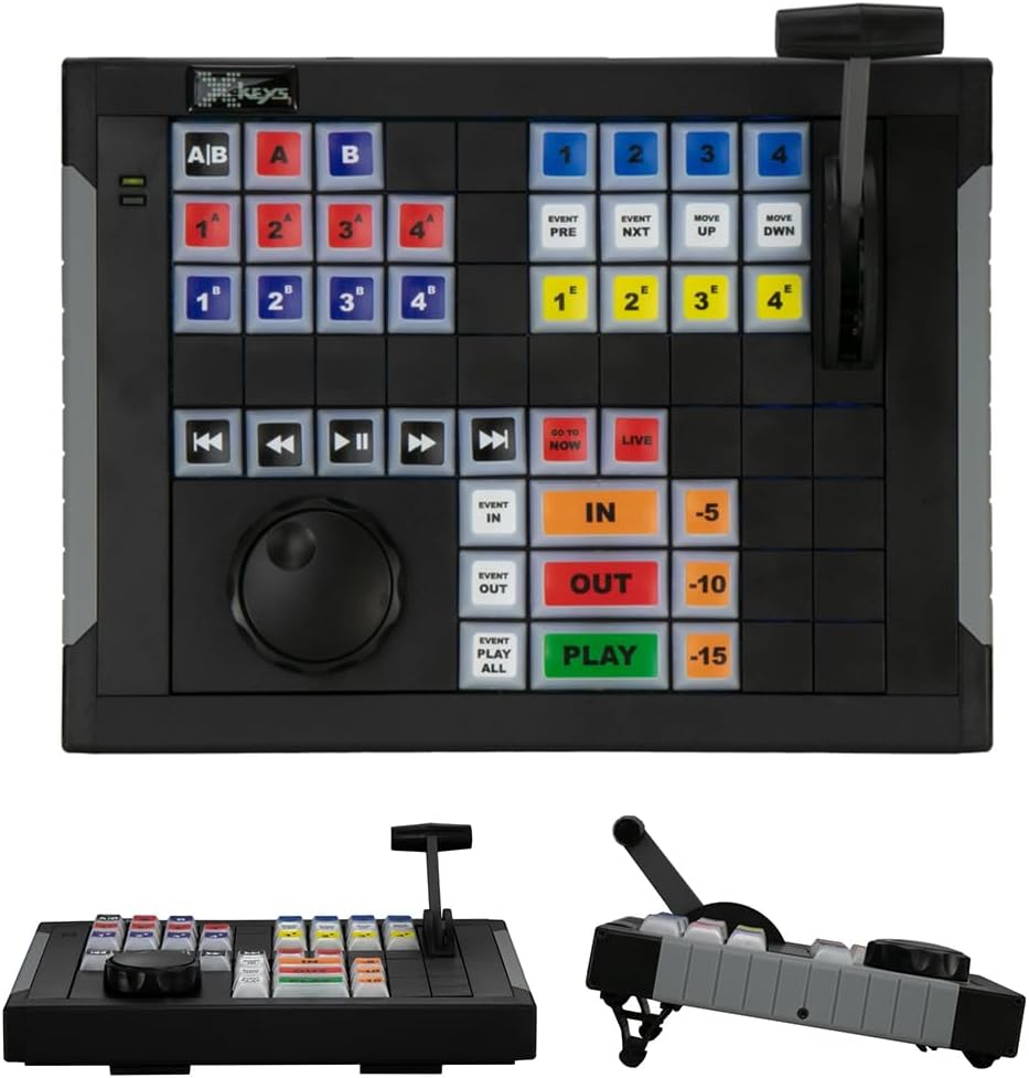 X-keys hardware console jog and shuttle dial for frame scrubbing