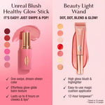 Charlotte Tilbury Unreal Healthy Glow Blush Stick - Buildable Cream Makeup with a Skincare-Infused Formula - Easy to Use, Blendable & Leaves Skin with a Luminous Sheen - Image 10