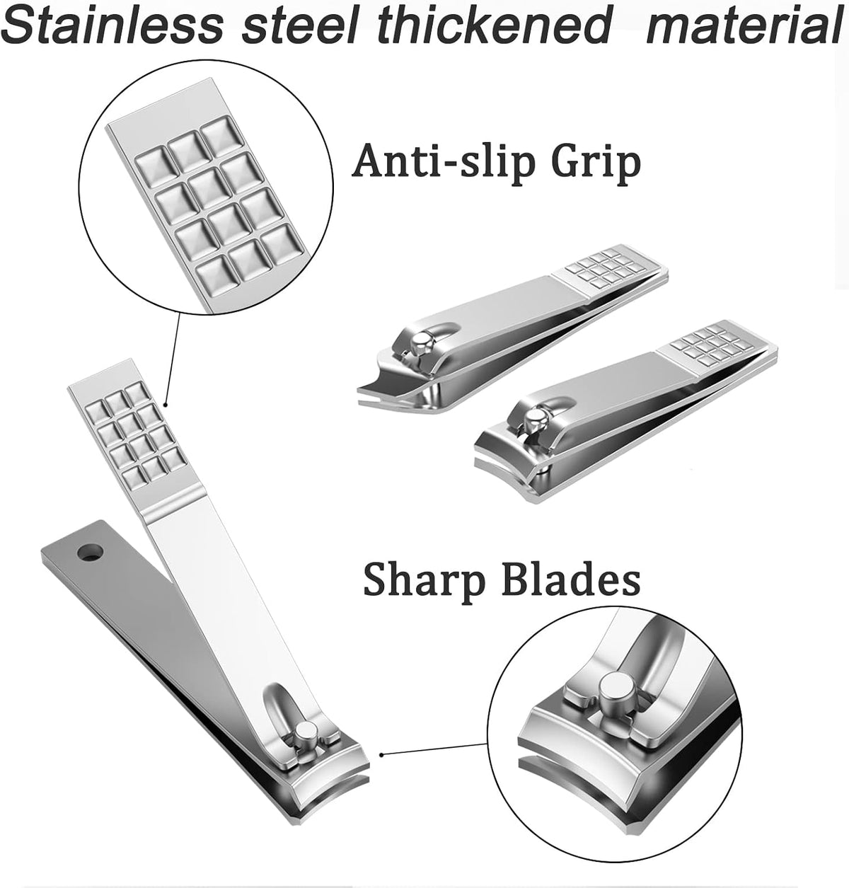 Cater 12 piece nail clippers set open layout showing tools