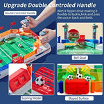 Tabletop soccer sport toy sloped field design with manual scoreboard tracking