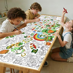 Packaging and roll view of the authentic Actilize imported jumbo coloring activity sheet showing product dimensions
