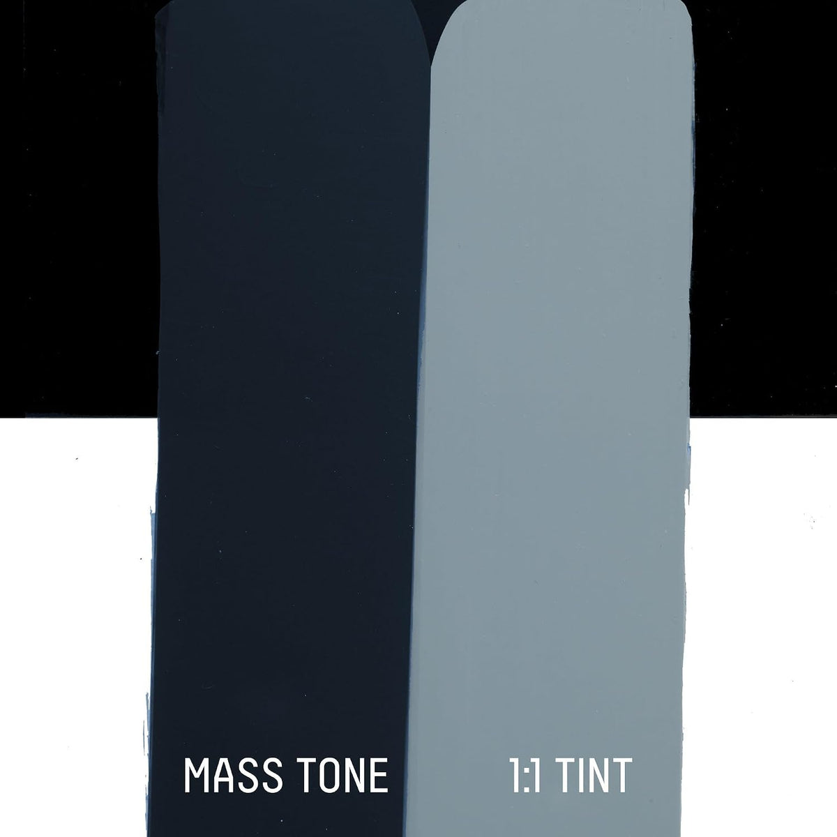 Payne's Gray acrylic paint swatch and creamy texture