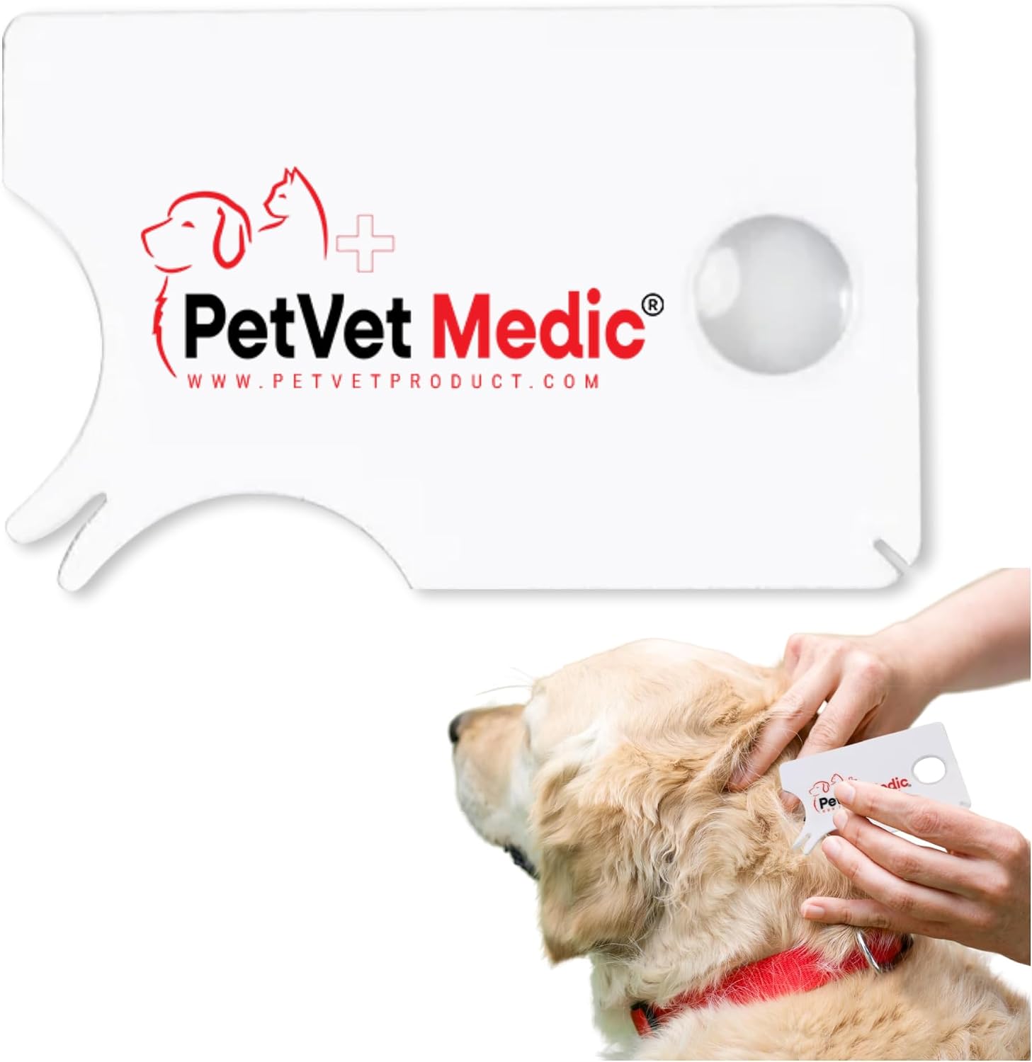 Petvet Medic tick remover card front view for pet care