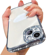 Casechics Compatible with iPhone 15 Case,Diamend Case,Pink | Glitter Bling Sparkly Diamond Case,Full Body Protective,Diamond Camera Protective - Image 12