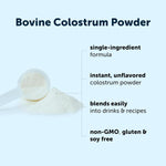 Micro Ingredients Bovine Colostrum Powder mixed in a glass of water