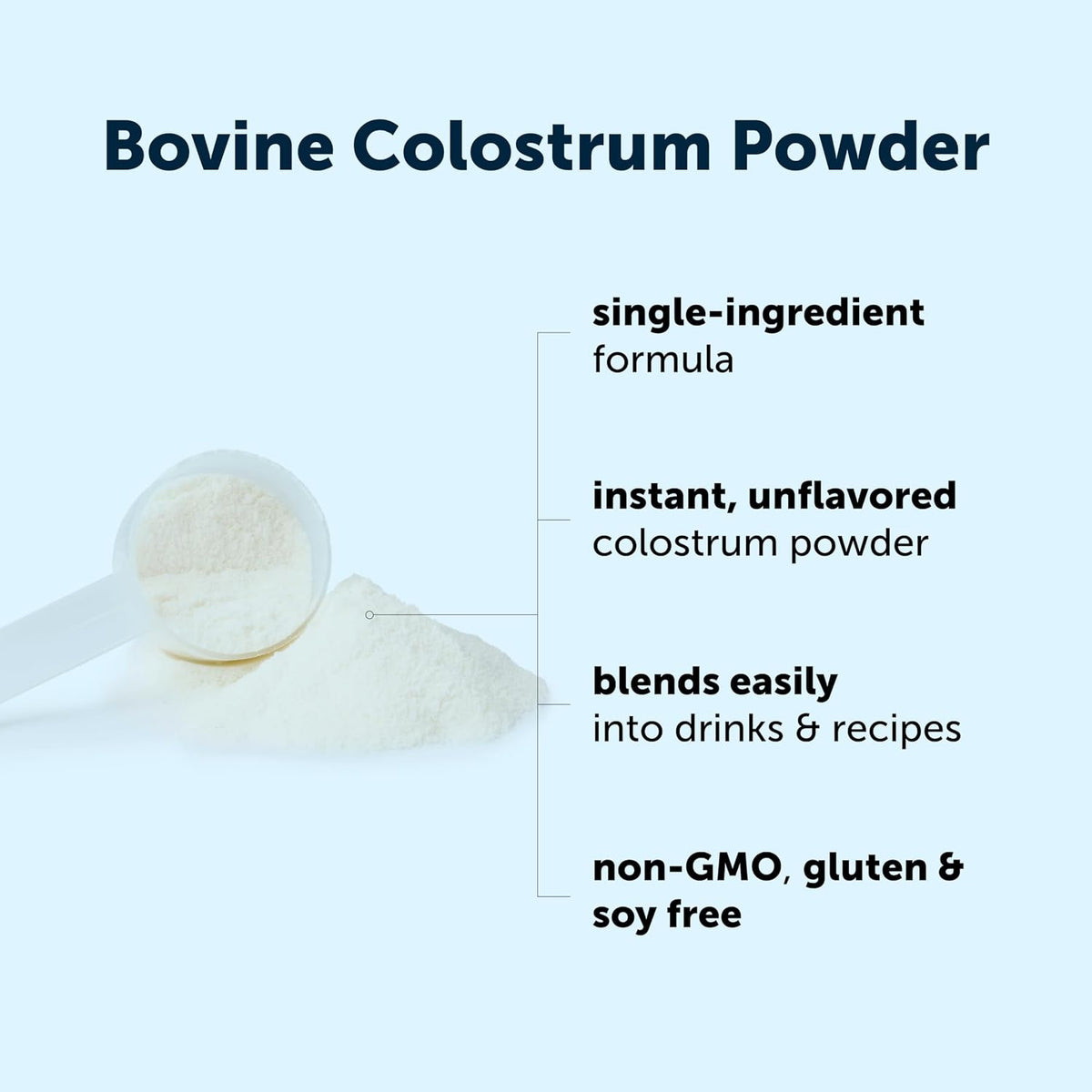 Micro Ingredients Bovine Colostrum Powder mixed in a glass of water