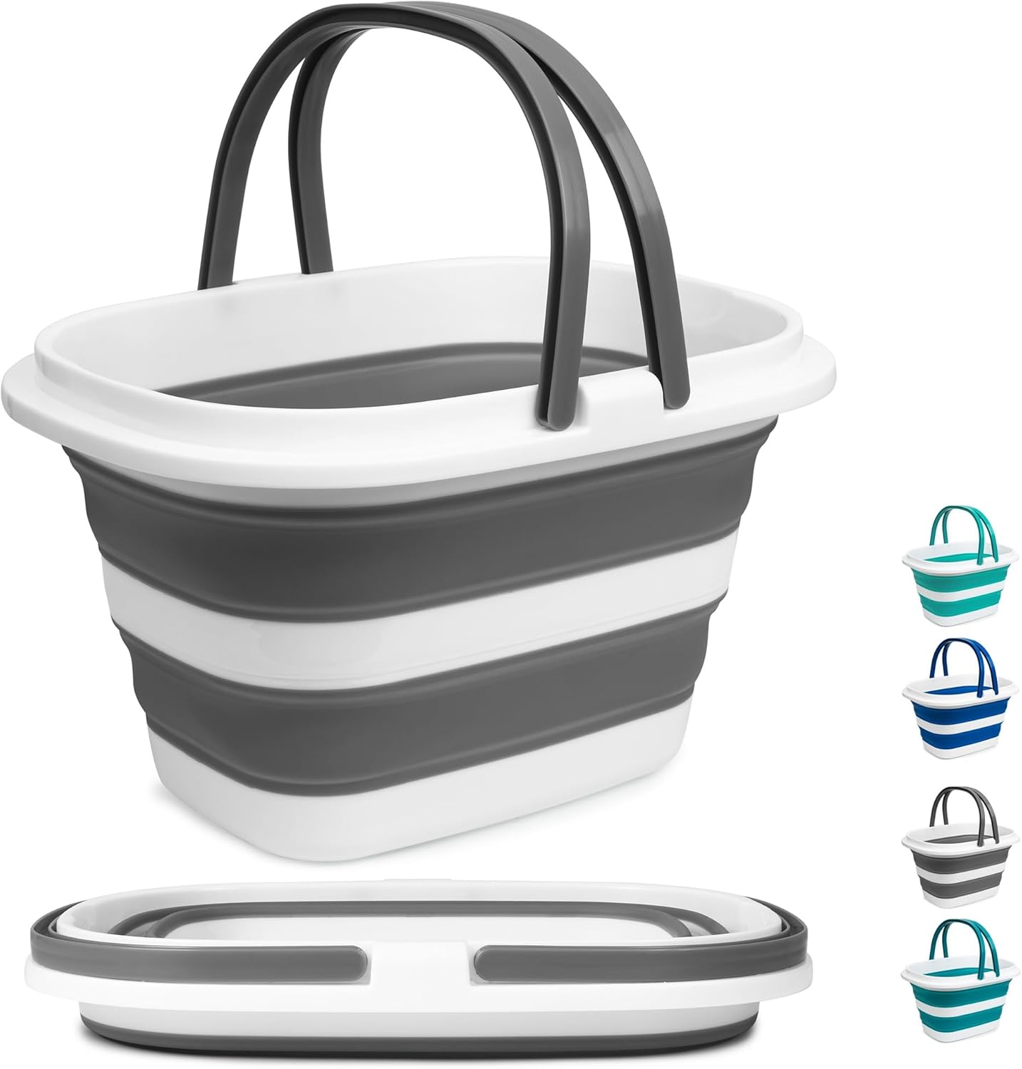 Tiawudi Large Collapsible Mop Bucket front view expanded for house cleaning