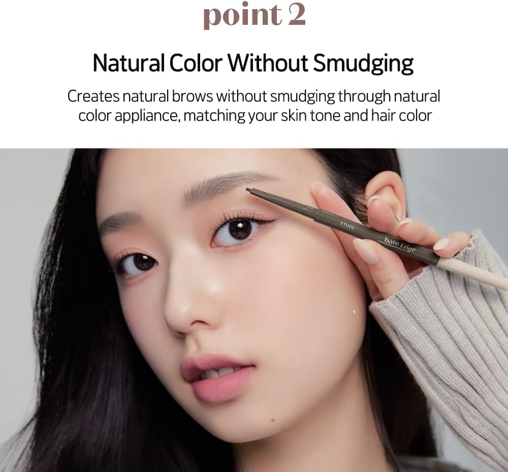 Smudge proof ETUDE eyebrow pencil imported beauty product packaging