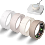 BandRain ultra thin smart ring silicone covers front view showcasing four different protective sleeves.