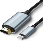 Lulaven Lightning to HDMI adapter cable front view displaying gold plated connector.