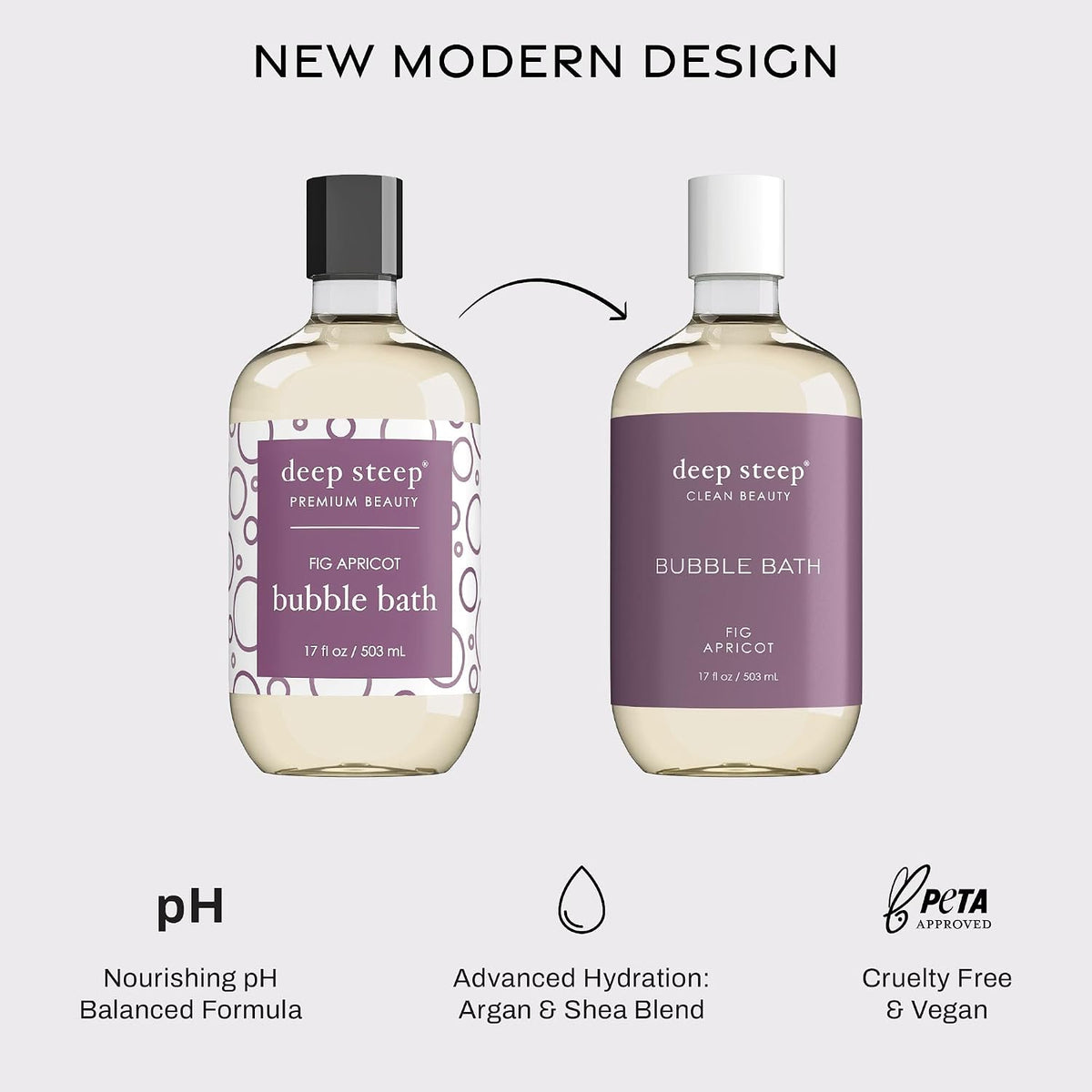 Deep Steep sensitive skin bubble bath back label details