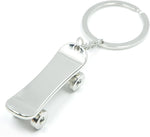 Elechobby Skateboard Keyring front view showing miniature skateboard design and split ring