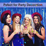 Vibrant blue photo booth backdrop installation for a boy birthday celebration