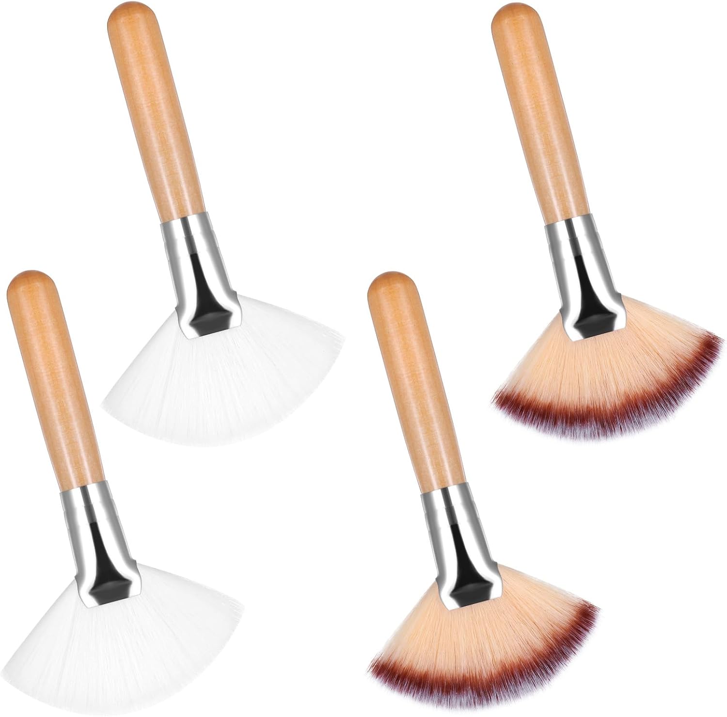 Lusofie facial brushes esthetician fan brush set front view for skincare application