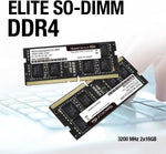 TEAMGROUP Elite 64GB kit installed in laptop slot