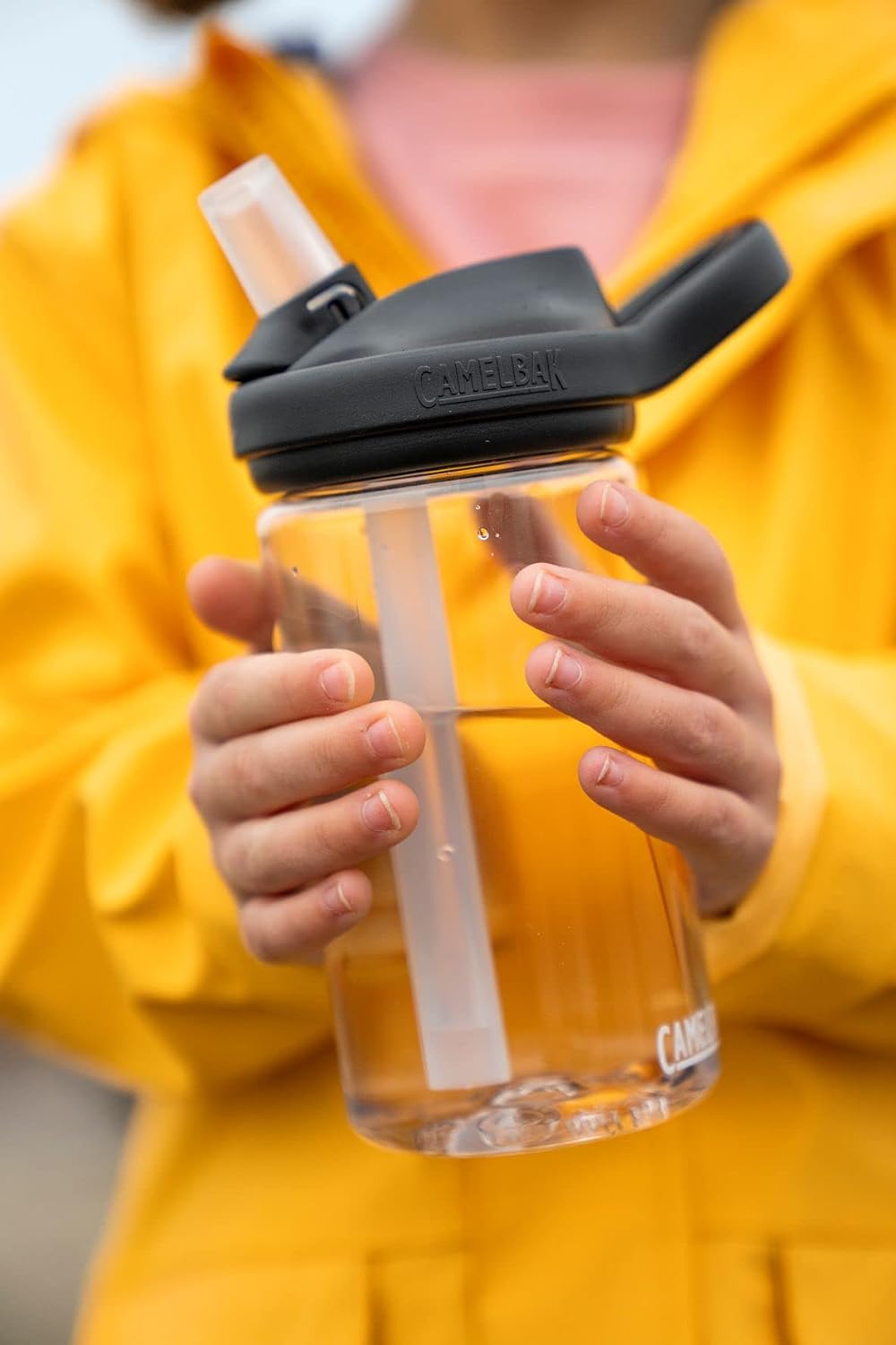 CamelBak Eddy+ kids bottle open straw mechanism view