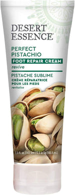 Desert Essence pistachio foot repair cream back label with ingredients