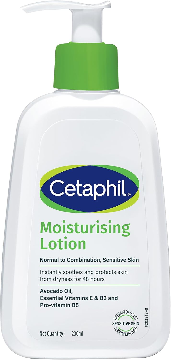 Cetaphil moisturizing lotion front view bottle with green pump