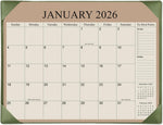 2026 Desk Calendar - 12 Months Calendars from January 2026 - December 2026, Desk Calendar 2026 with Thick Paper, 17" x 12", Green Leaf - Image 13