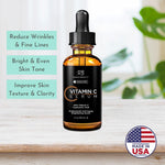 Radha Beauty Natural Vitamin C Serum 2oz, Vitamin C, Vitamin E, Hyaluronic Acid and Aloe, Facial Serum for Anti-Aging Wrinkles, Dark Spots, Fine Lines - Image 2