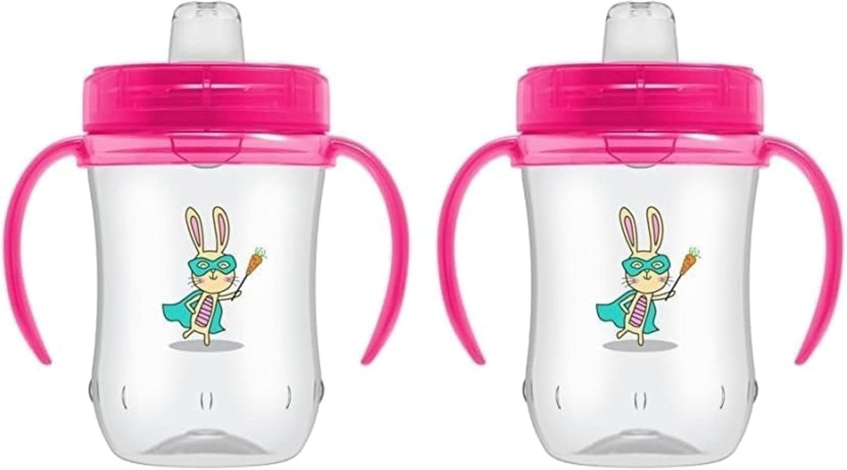 Dr. Brown's Milestones Soft Spout Sippy Cup with Handles, BPA-Free, Pink Rainbow - Image 14