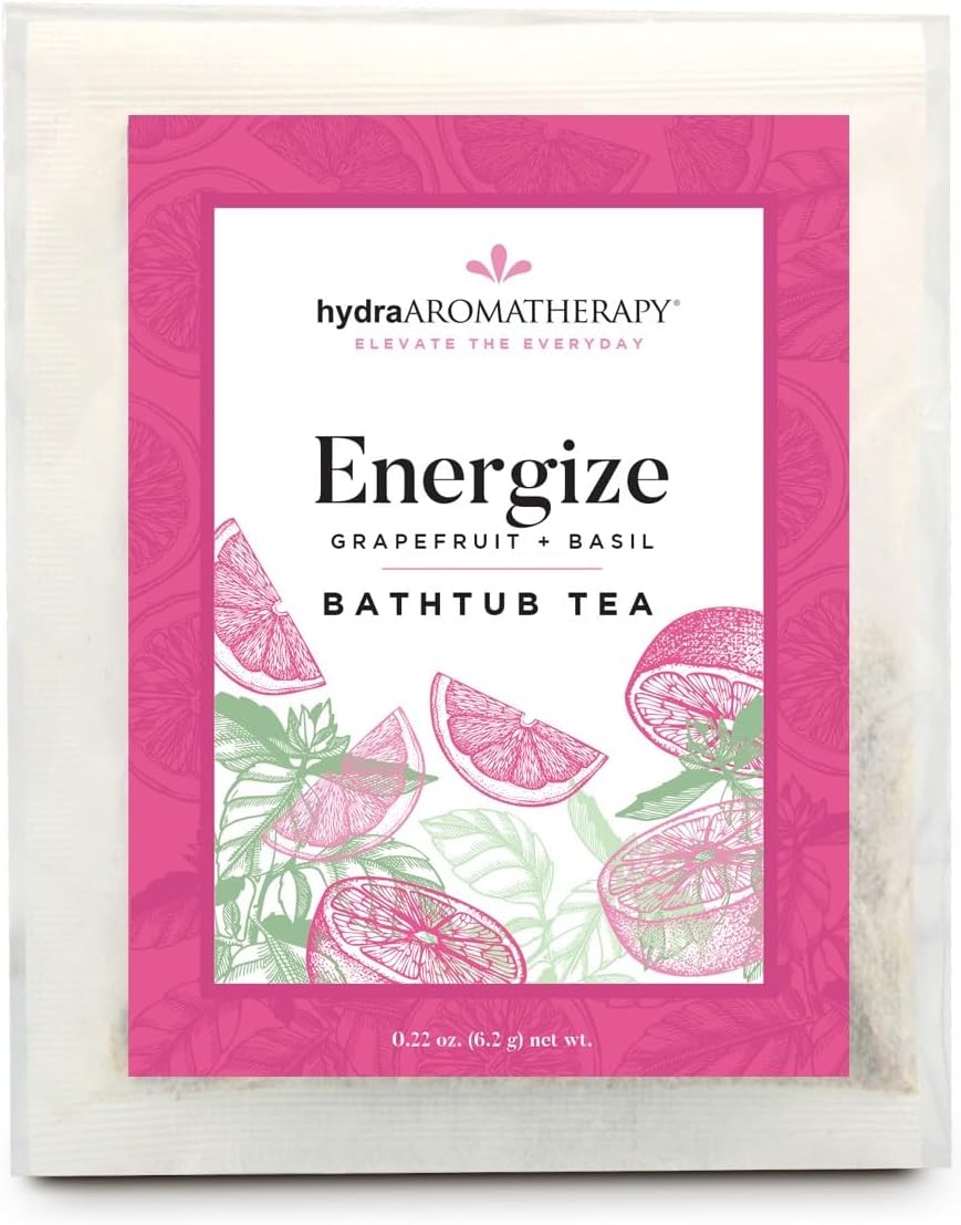 hydraAromatherapy Bathtub Tea in Energize, 1 Count (Pack of 1), Magenta - Image 1