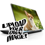 ItsASkin Custom Laptop Skin showing a personalized high-resolution print on a laptop lid front view