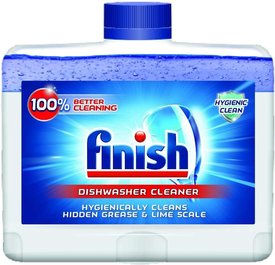 Finish Dual Action Dishwasher Cleaner 6 Pack front view for grease and limescale removal.