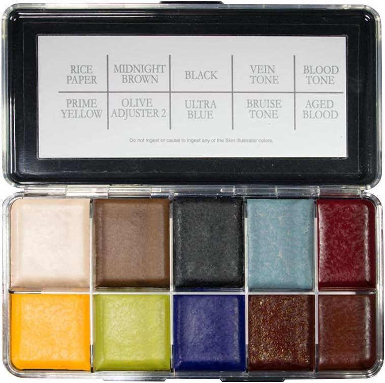 Skin Illustrator Zombie Makeup Palette open color shades layout