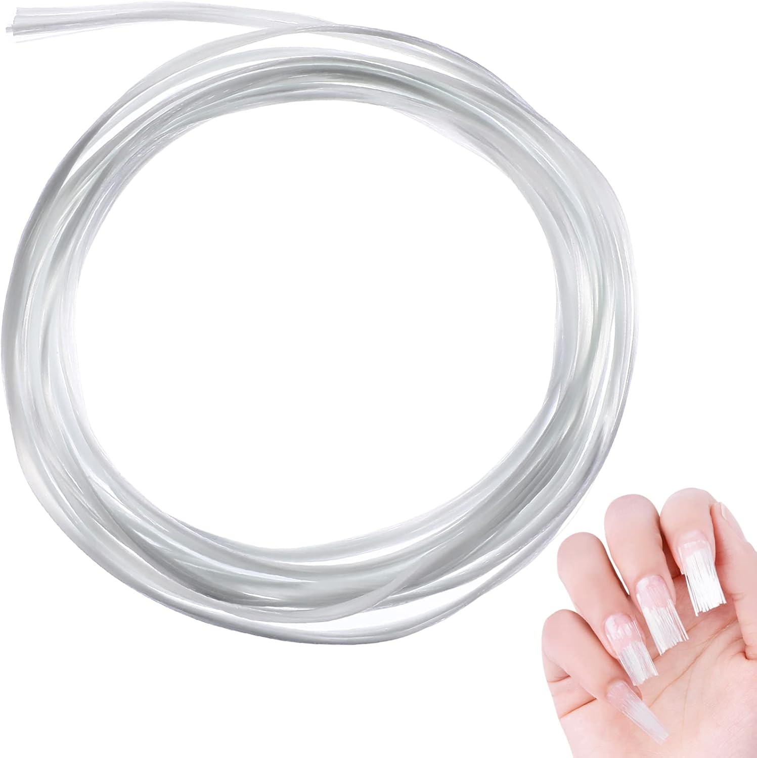Lurrose False Nail Extension Fiber front packaging view showing the 2 meter spool of premium fiberglass nail lengthening tools.