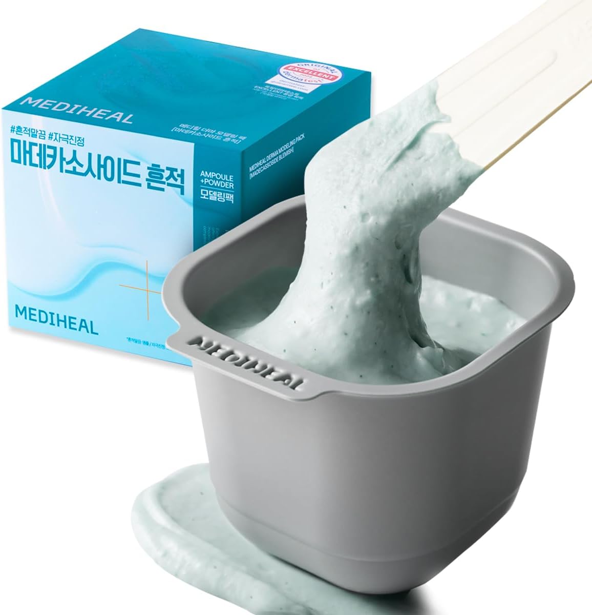 Mediheal Derma Modeling Pack Madecassoside product packaging front view showing the DIY home spa kit.