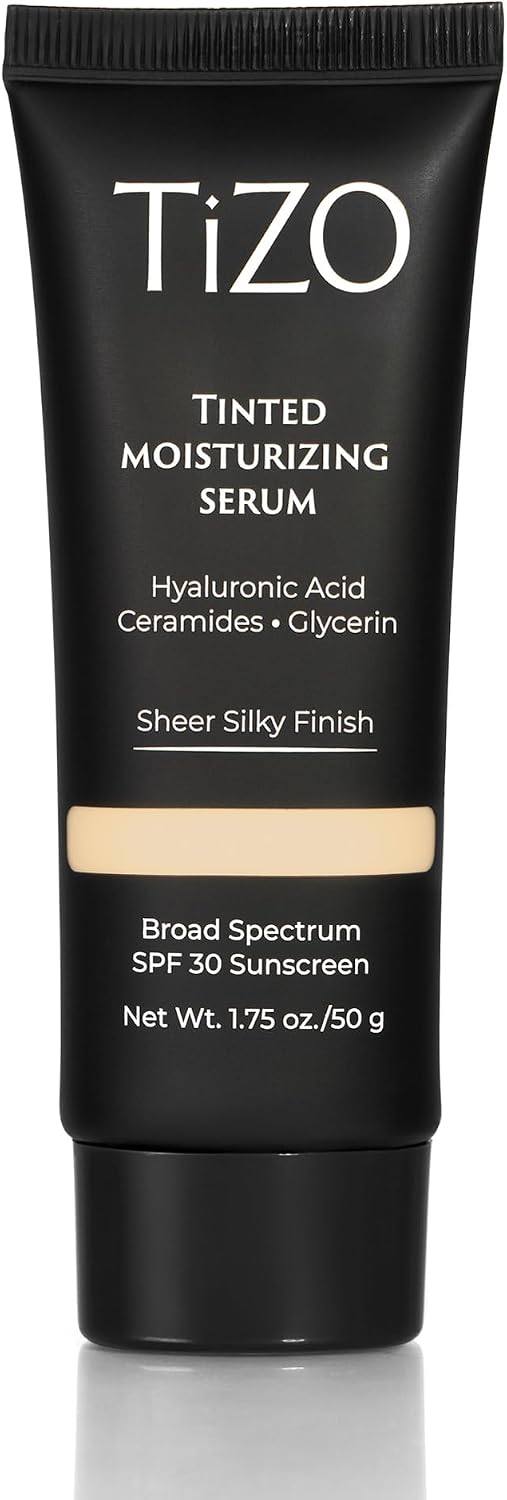 TIZO Tinted Moisturizing Serum SPF 30 Light shade front bottle view for authentic sunscreen purchase