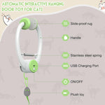 Cat Toy Interactive for Indoor Cats, Smart USB Rechargeable Door Hanging Automatic Retractable Kitten Toys, Teaser Electronic USB Self Play Feather Cat String Toy Attached with 3 Catnip Mice - Image 9