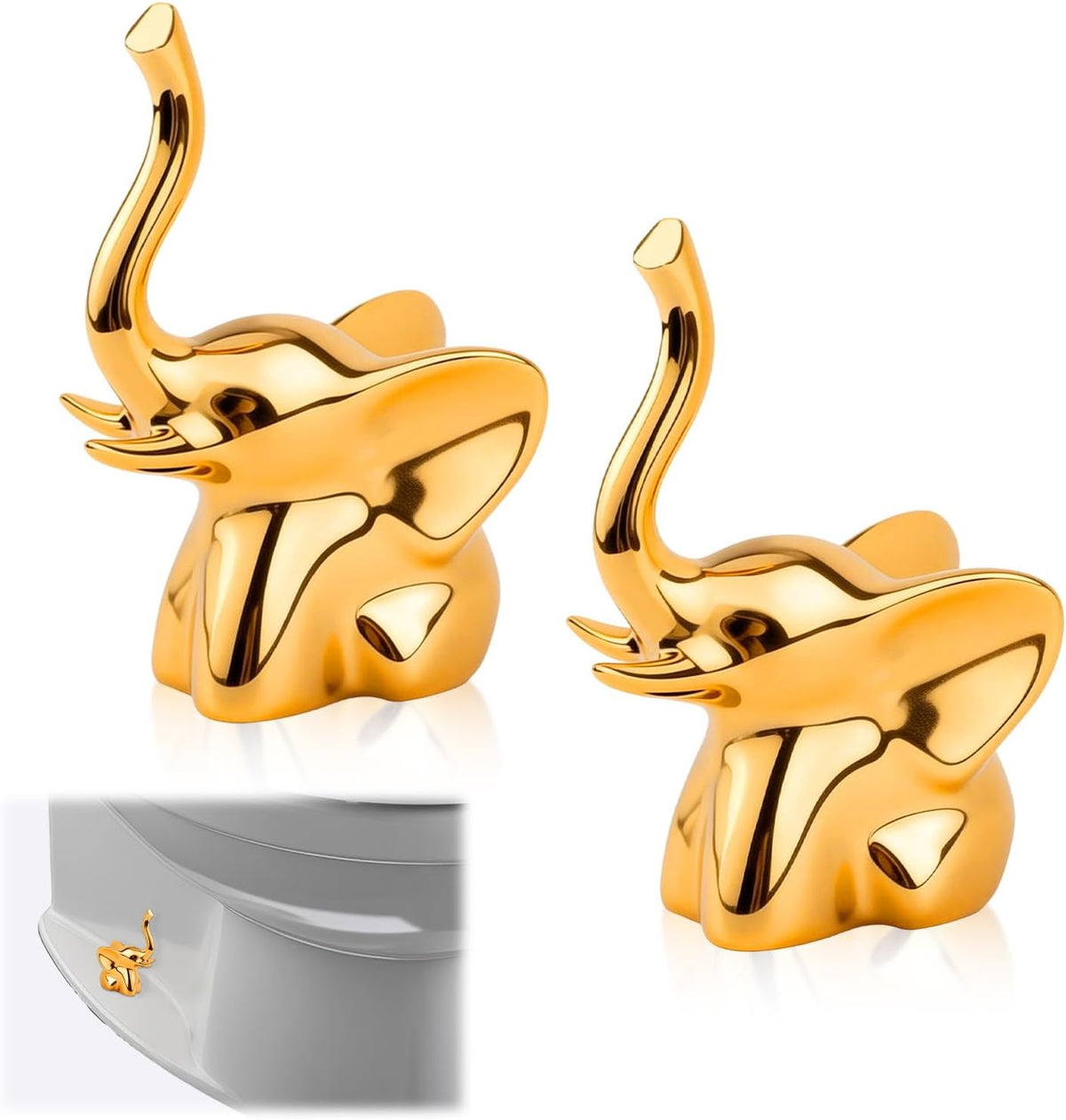 PEUTIER 2pcs ceramic frog toilet bolt covers full set view