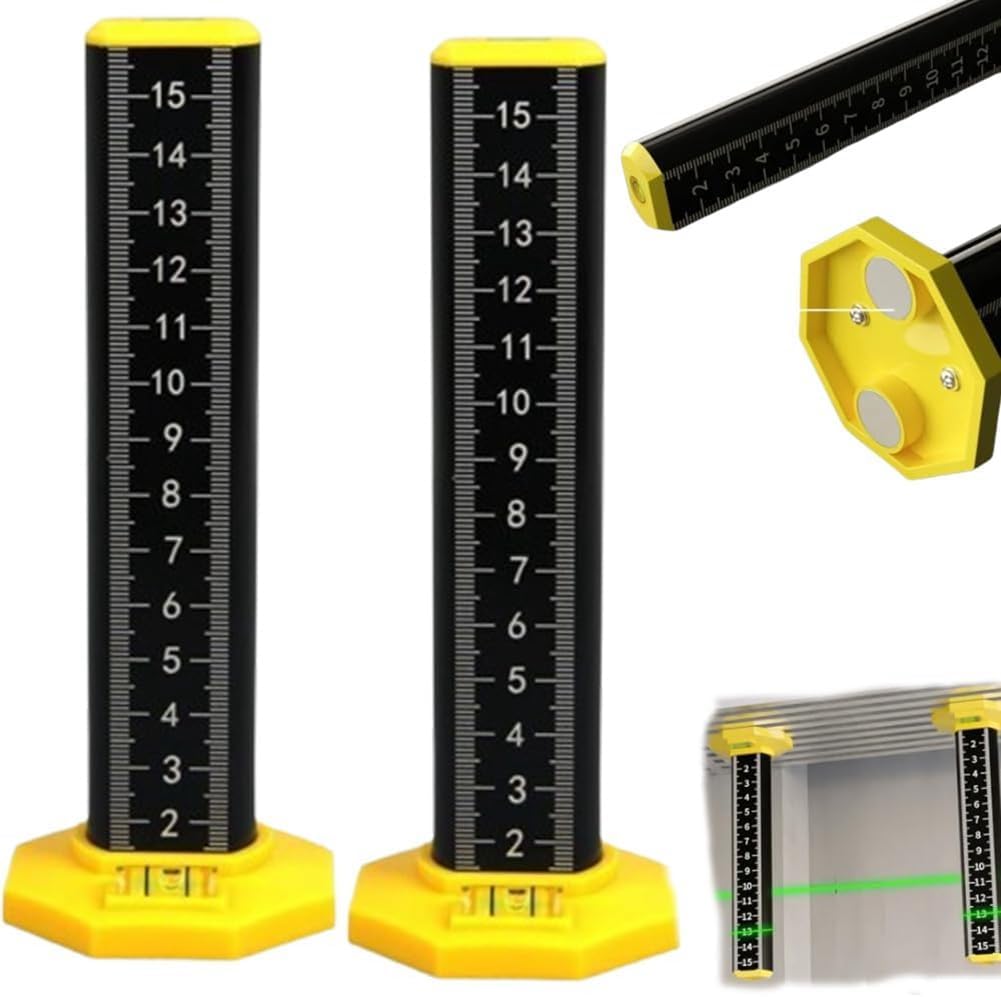 BTuregsau ceiling and floor tile height ruler front view measuring tool
