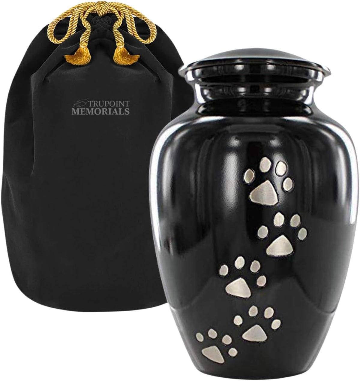 Handcrafted metal urn for pets up to 17 pounds