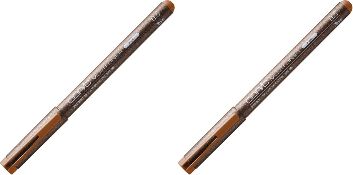 Copic sepia pigment ink drawing pen packaging display