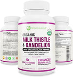 Wiseceutical Organic Milk Thistle 50to1 Extract 2000mg front view showing liver support supplement packaging