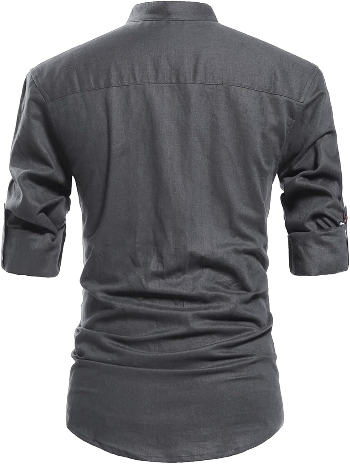 NITAGUT casual daily look linen shirt mandarin collar